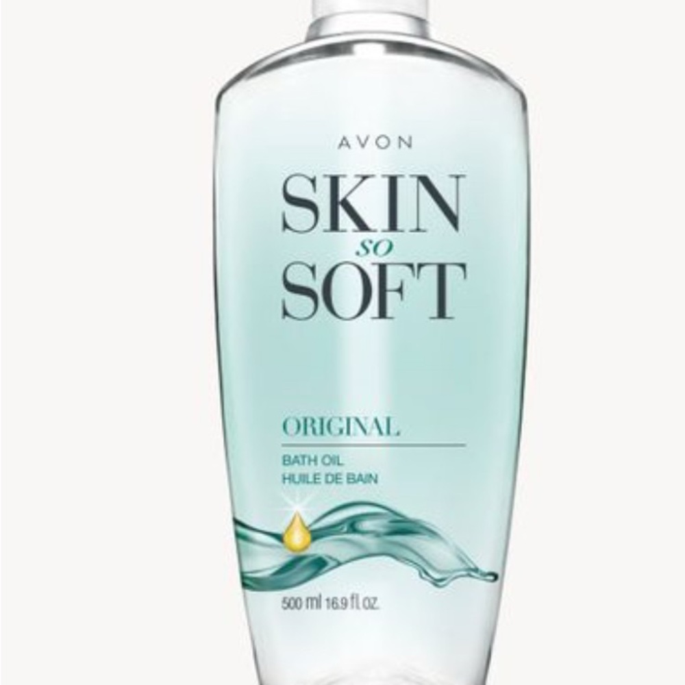 Avon Skin So Soft Original Bath Oil - Clear and Aqua